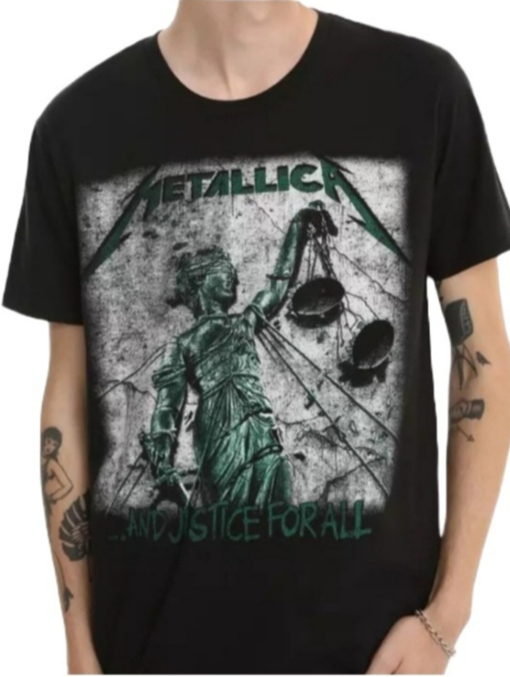 Metallica and Justice For All Black T-Shirt | EUC